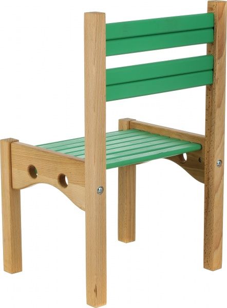 Стульчик для детей ArinWOOD Мишка зеленый 04-011G