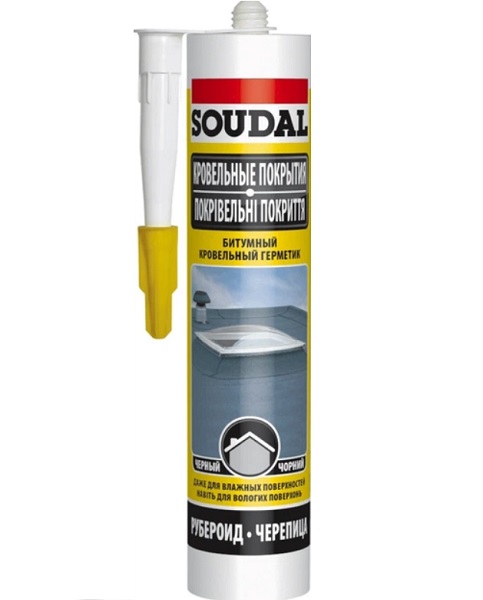 Герметик битумный SOUDAL Soudafalt черный 280мл — фото 1