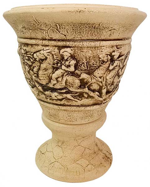 Горшок для цветов «Бокал Охоты» фигурный 22 л беж/коричневый 