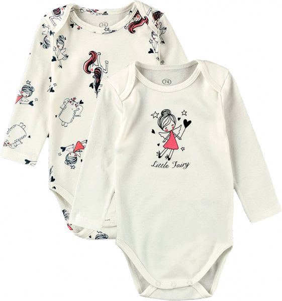 Боди детское Фламинго 2 шт. р.68 молочный 449-222 