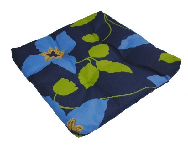 Подушка на стул 40х40х5 см синяя