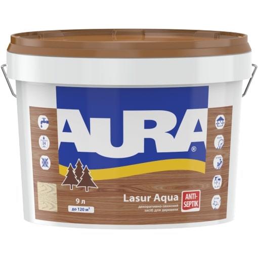 Деревозащитное средство Aura® Aqua для древесины венге шелковистый мат 9 л
