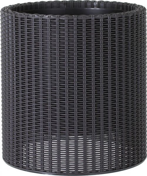 Горщик пластиковий Keter Cylinder Planter L круглий 39л коричневий 