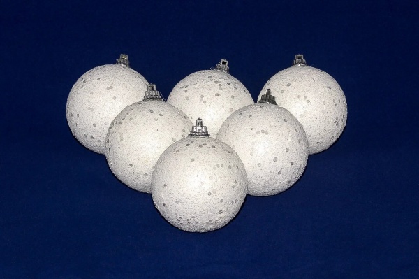 Набор елочных игрушек Пенопластовые шары 200077 d60 мм 6 шт./уп. 