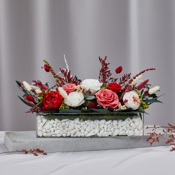 Флорариум Floretta в кашпо Праздничное настроение 30x15 см