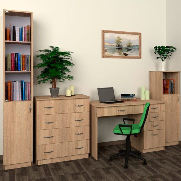 Стол письменный Компанит Студент 1155х736х550 мм дуб сонома