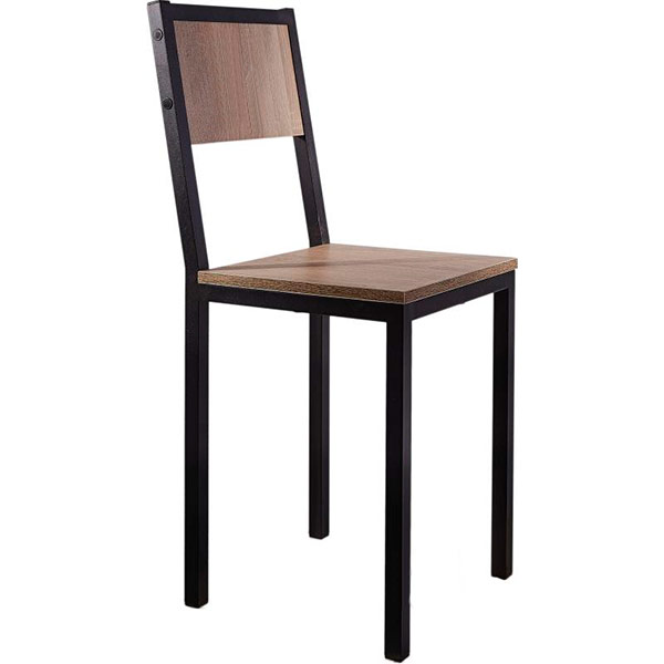 Стул обеденный Высота сиденья - 470 мм Лугалпроф Грация черный/дуб сонома