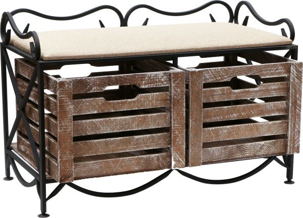 Банкетка Le-Puf с 2 ящиками 360x710x460 мм черный 