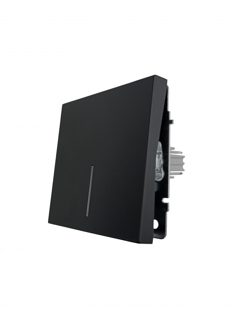 Механізм вимикача одноклавішний HausMark Juna з підсвіткою чорний матовий 7041-1788U2-111QC