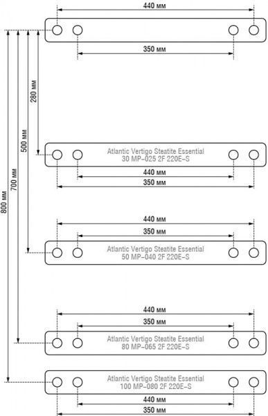 Бойлер Atlantic Vertigo Steatite Essential 100 MP-080 2F 220E-S (1500W) 80 л