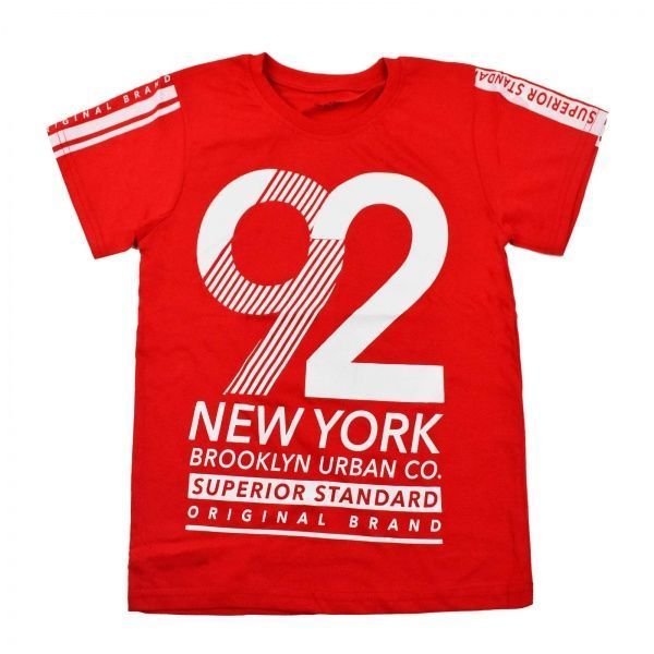 Футболка для хлопчика Maccaboy 9093 з цифрою 92 р.134 червоний 