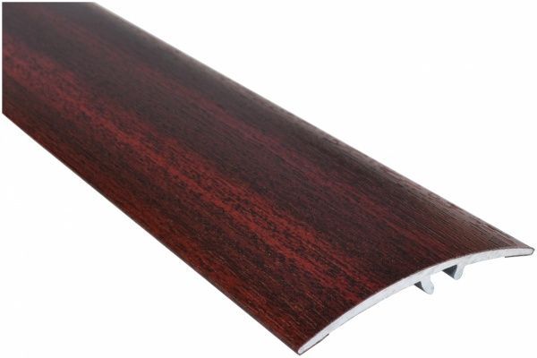 Порожек алюминиевый Olvis скрытый крепеж 43x900 мм махагон 