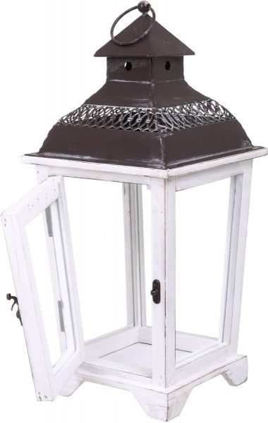 Підсвічник-ліхтар Хельсинки дерев'яний 20х20х43,5 см