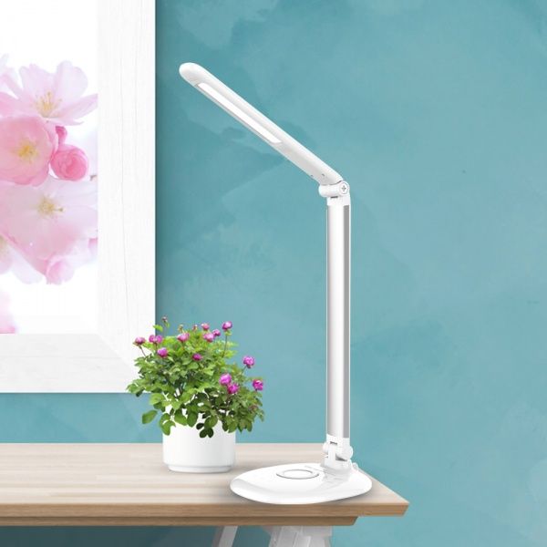 Настільна лампа LightMaster LED DE1146 9 Вт білий/срібло 