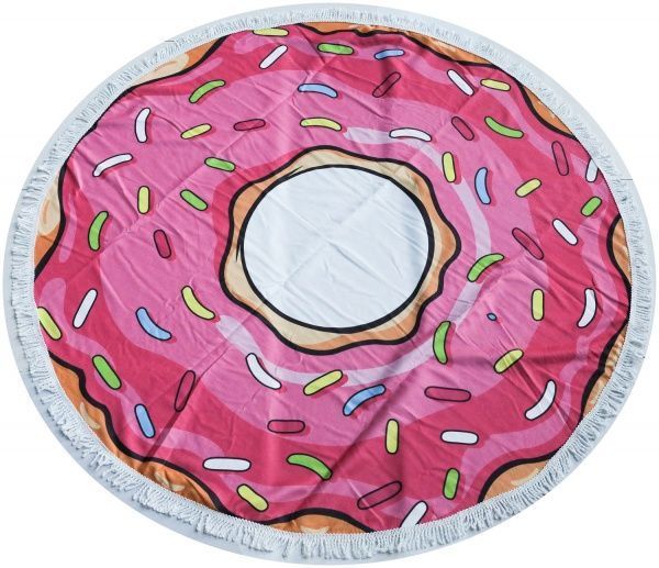 Полотенце пляжное Luna d-150 см Donut мульти 