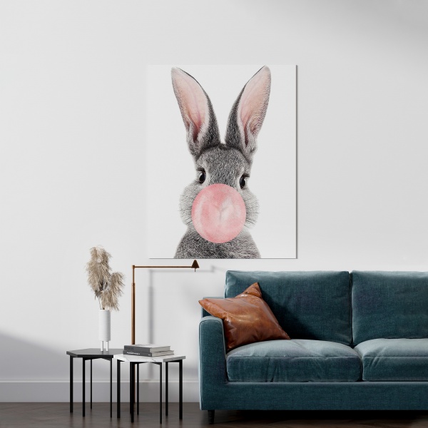 Картина на холсте Зайка с жевачкой 50x70 см WS Holst 14082210 