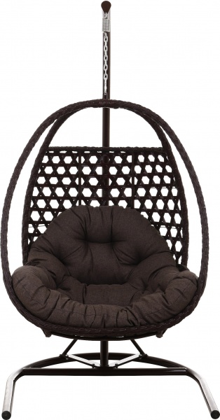 Кресло-кокон Цитрус плетения шестигранник красное дерево