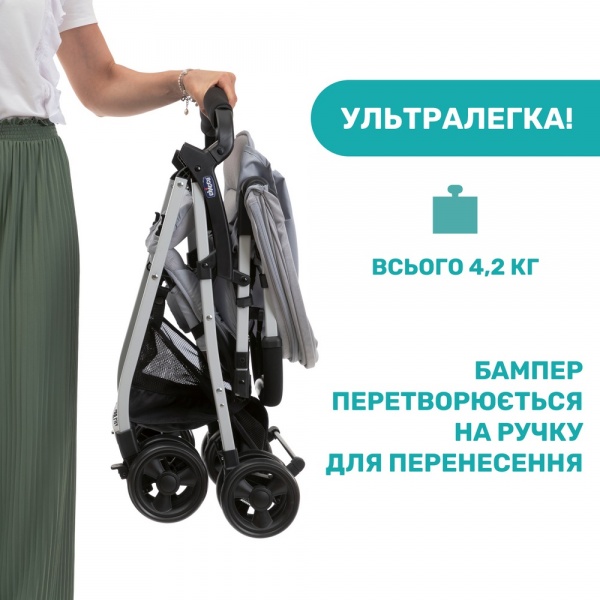 Коляска прогулочная Chicco Ohlala 3 серая 