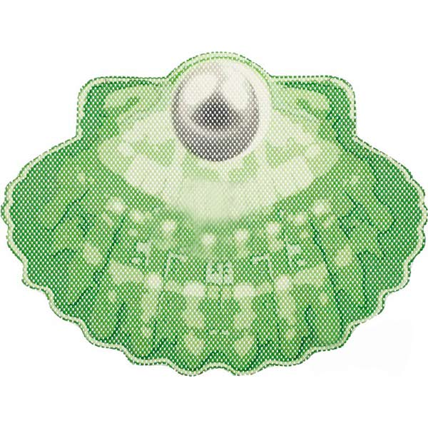 Килимок для ванної Woko Ракушка зелений 65х47 см