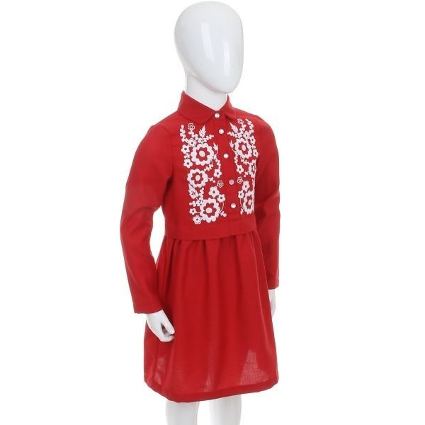 Платье Эдельвика р.152 красный 168-19/00 