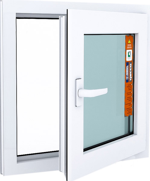 Окно поворотно-откидное DECCO 60 500x500 мм правое