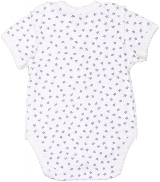 Боди Bambinelli с коротким рукавом серая звездочка р.56 белый с рисунком 