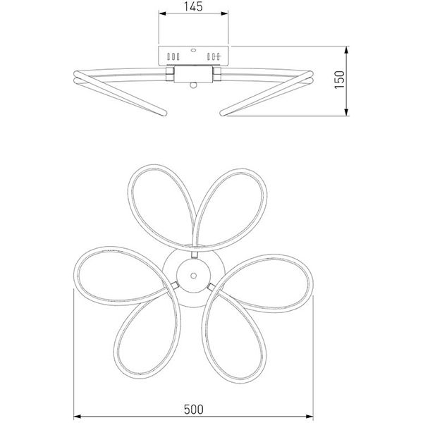 Люстра светодиодная Strotskis Lozanna 63 Вт хром 90083/3 