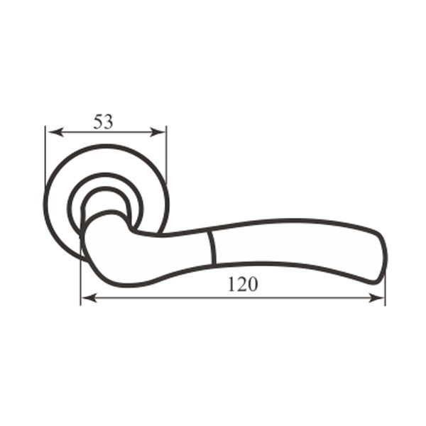 Ручка на розетці  Comit Siena CM 165 хром
