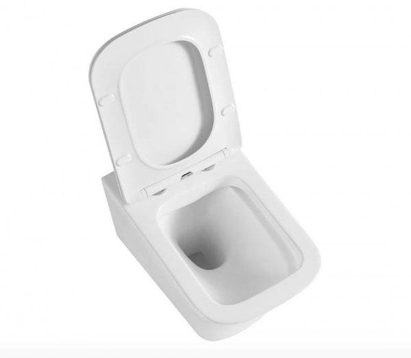 Унитаз подвесной ScandiSPA SIR R Rimless с дюропластовым сиденьем Soft-Close Slim 52х35х36,5 см