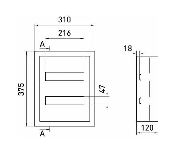 Корпус E.NEXT e.mbox.pro.n.24 IP31 навесной на 24 модуля с замком p0100203