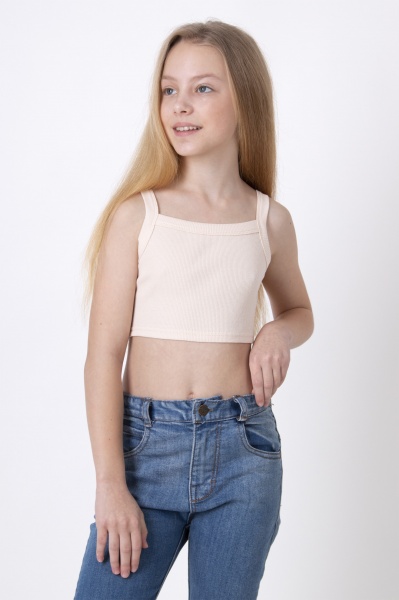 Кроп-топ для дівчаток Mevis 4606 08 р.140 пудра 4606 