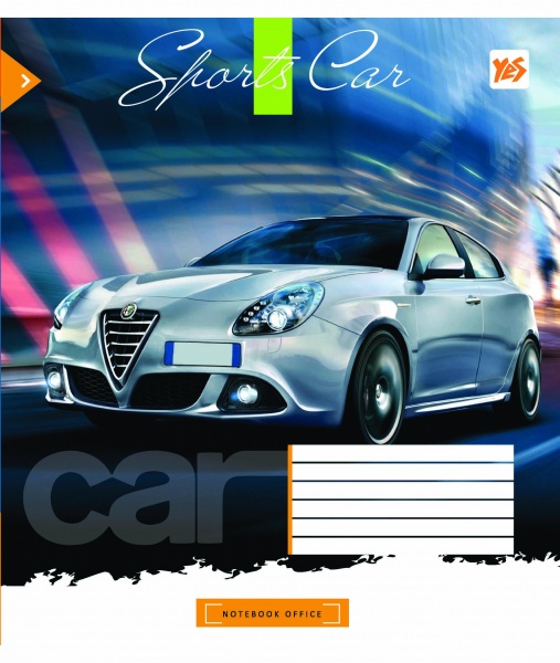 Комплект тетрадей Sport car 12 листов в клетку 25 шт. YES