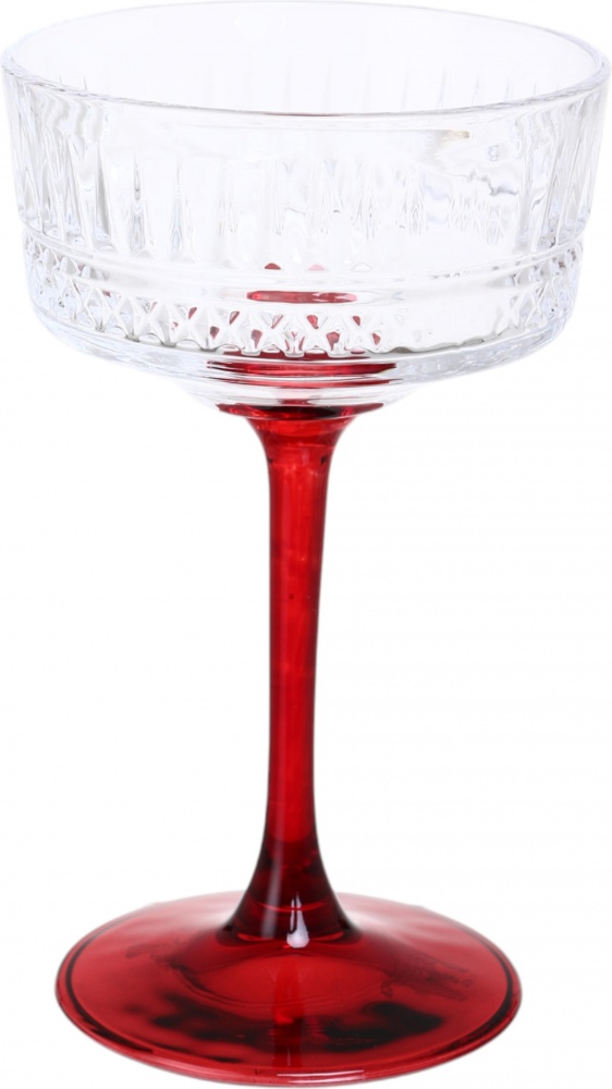 Бокал для шампанского Maxmark Funny Plump красный/прозрачный 290 мл 1 шт.