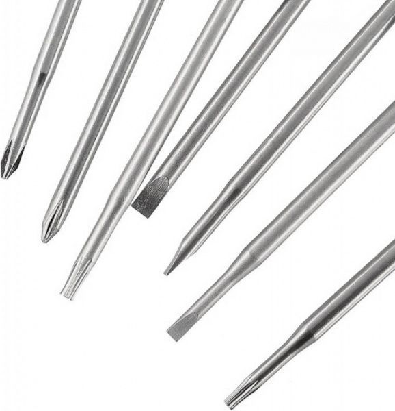 Набор отверток Total для точных работ 7 шт. SL 2.0 / 2.5 / 3.0 PH 00 / 0 T 6 / 8×50 мм THT250726
