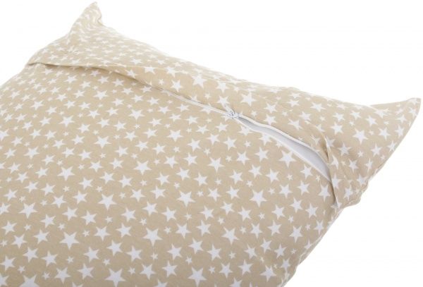 Набор наволочек Звезды 70x50 см бежевый с принтом Homeline 