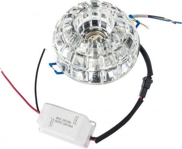 Світильник точковий Feron із Led-підсвічуванням G9 прозорий JD87 RGB 