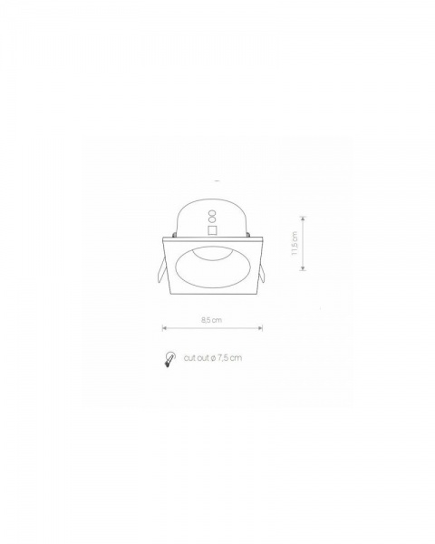 Светильник точечный Nowodvorski Delta 15 Вт GU10 черный 8370 