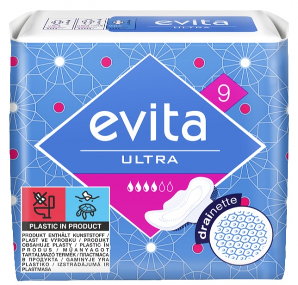 Прокладки гігієнічні Bella Evita Ultra Drainette 9 шт.