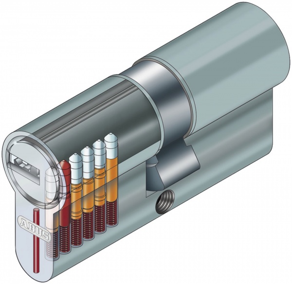 Циліндр Abus D6PS 30x40 ключ-ключ 70 мм матова латунь