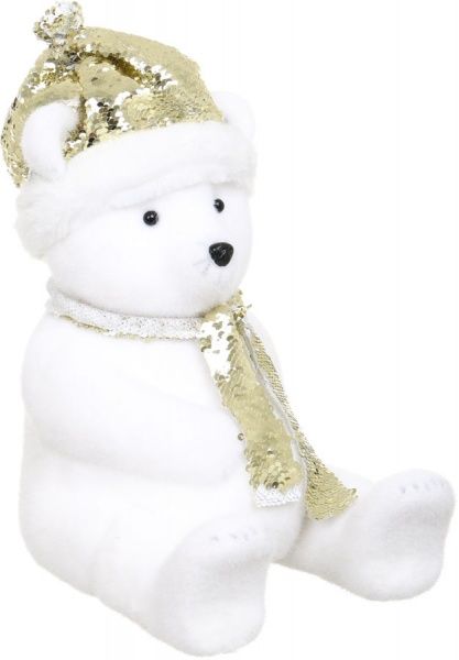 Декоративная фигура Медведь в шапке и шарфике RS1D2117-1 30 см 