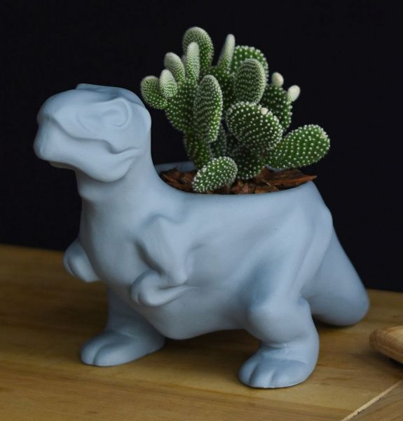 Кашпо Animal Land Тиранозавр сірий Дон Пион