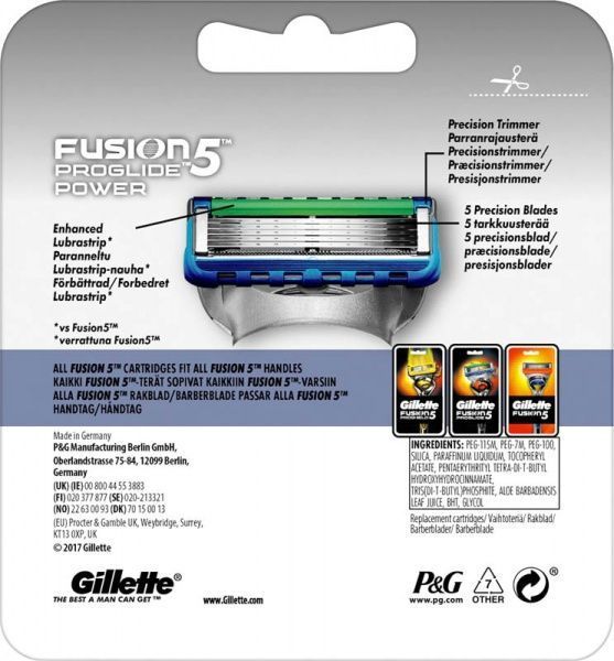 Сменный картридж Gillette Fusion 5 Proglide Power 4 шт.