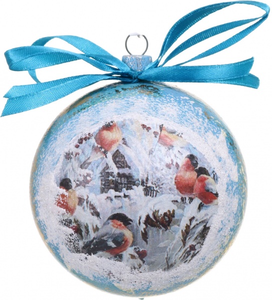 Шар новогодний Декупаж d 80 мм в ассортименте