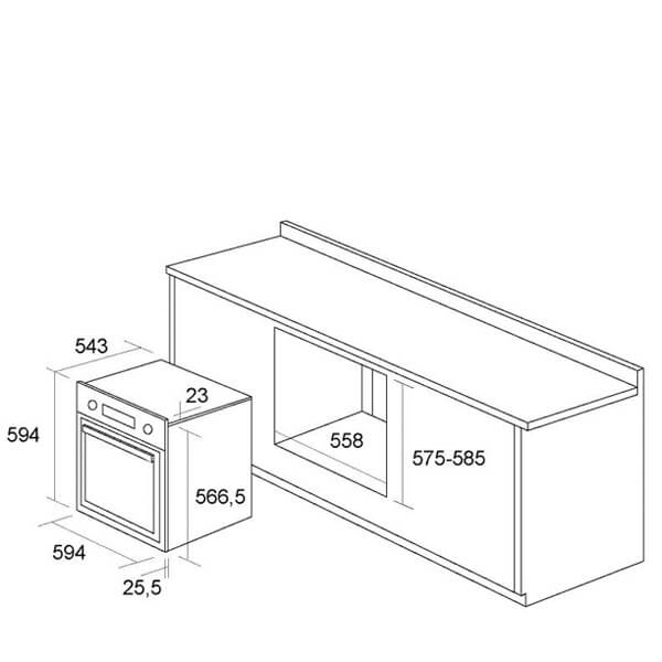 Духовой шкаф электрический Pyramida F 84 EIX-P BL Luxe/R