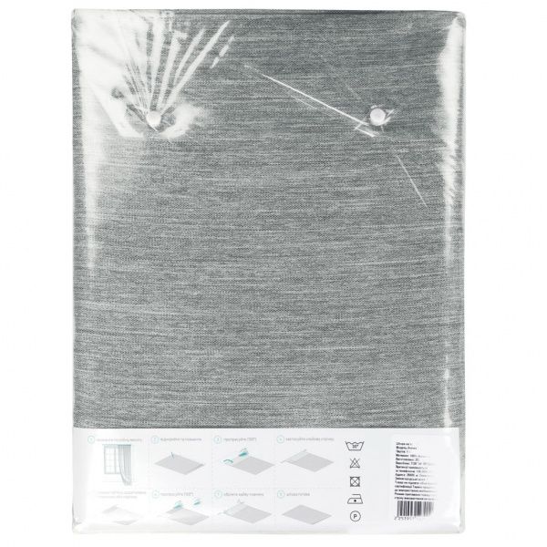 Штора Avrora 200x285 см меланжево-серый Decora textile
