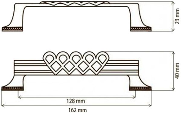 Меблева ручка D-102 G4 128 мм бронзовий DC