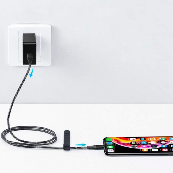 Кабель ESR USB-C to Lightning PD MFI 1 м чорний (9727-1) 