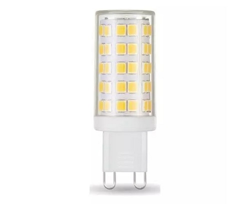 Лампа светодиодная Gauss керамика DIM 5,5 Вт капсульная прозрачная G9 230 В 3000 К 107309155-D 