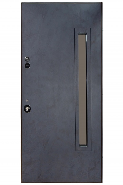 Дверь входная Булат Термо House - 705 стеклопакет антрацит 2050x950 мм левая