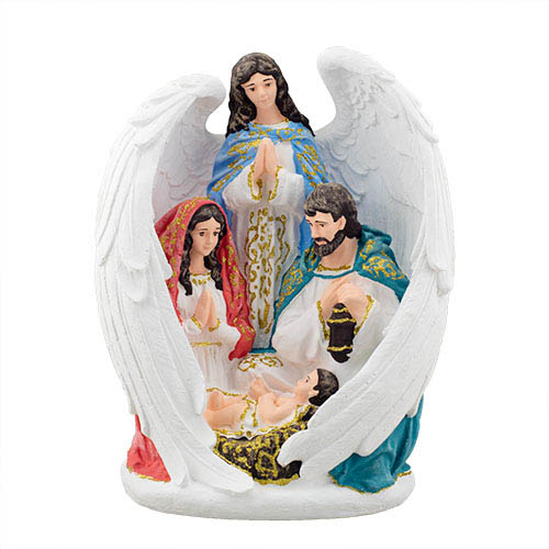 Статуэтка Decoline Святое семейство с ангелом цветная (гипс) R0220-1(G) 31,5 см 